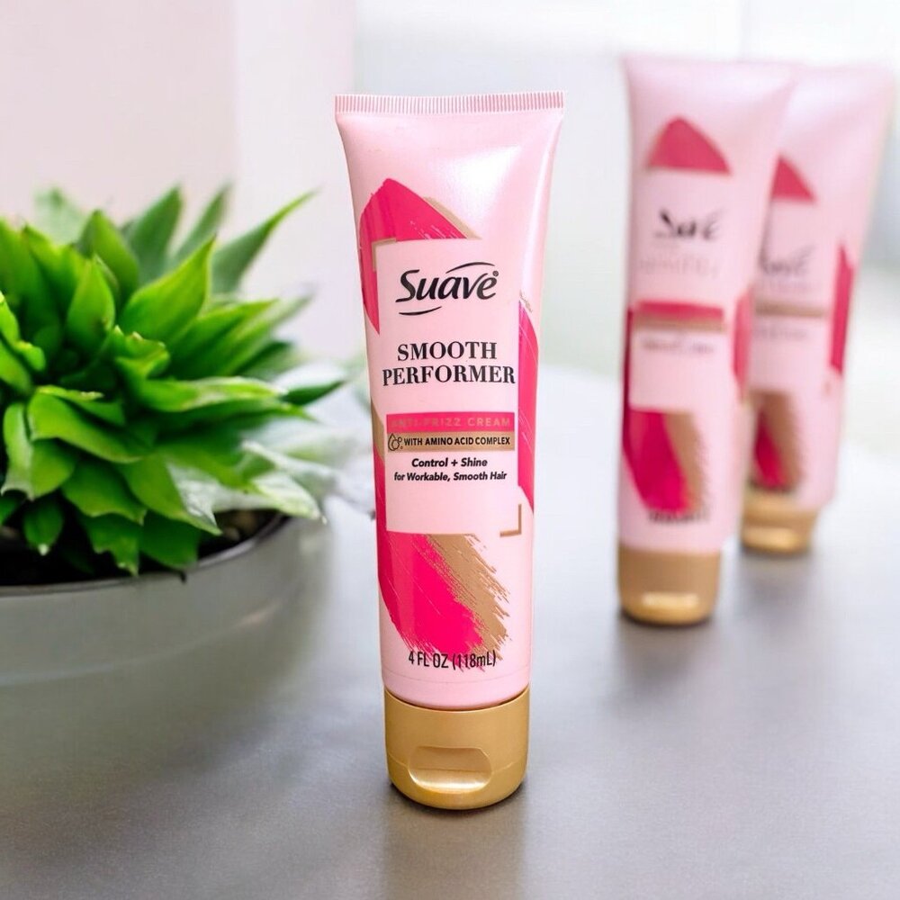 Suave Smooth Performer Anti-Frizz Cream, 4 Fl. Oz.  Lot Of 9  Sealed - Picture 2 of 3